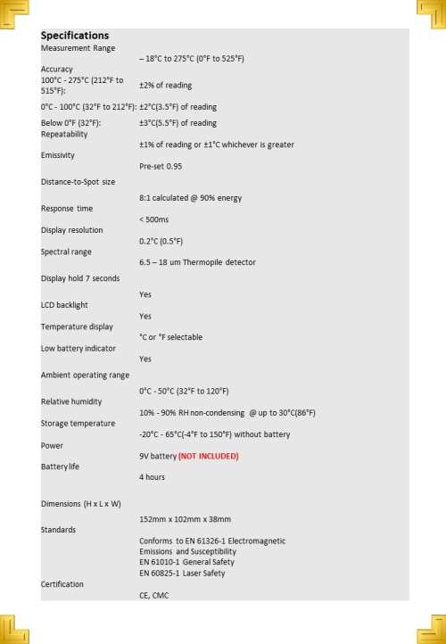 Fluke 59 Mini Infrared Thermometer
