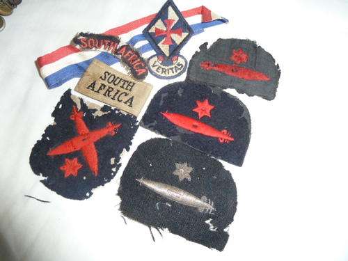 WW-2  Navy (Submarine Corps) and other Cloth and Braided Badges - very RARE Badges