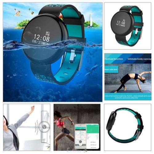 IP68 Waterproof Bluetooth Blood Pressure Heart Rate Monitor Smart Wrist Watch