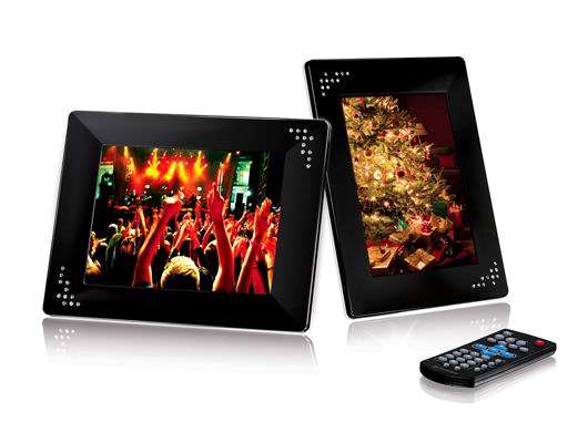 Transcend 8-inch PF810 Digital Photo Frame  - ALSO PLAYS VIDEOS, HAS A FM RADIO AND HAS A CLOCK