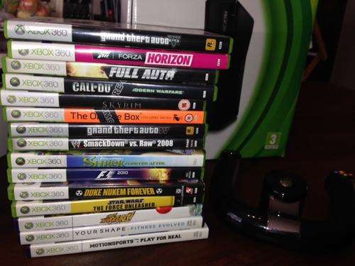 XBOX 360 Kinect Bundle 15 Games and Wireless Steering Wheel!!
