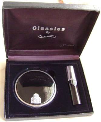 Boxed Stratton  Compact  and  Atomiser  Set  decorated with marcasites