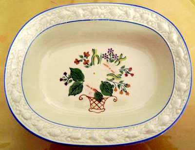 Hand  Painted  Rectangular Dish  -  Royal  Adams  Ivory