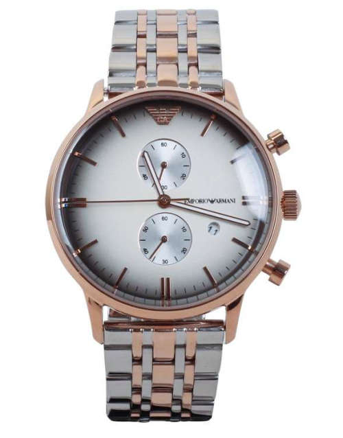 MEN'S EMPORIO ARMANI AR1721 CHRONOGRAPH TWO-TONE WATCH