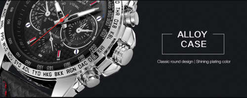 Megir Men's Watch Genuine Leather