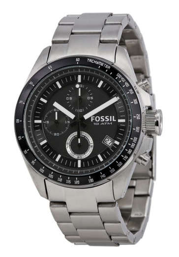 FOSSIL DECKER CHRONOGRAPH STAINLESS STEEL MENS WATCH