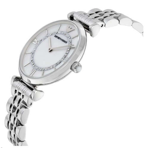 #BRAND NEW# EMPORIO ARMANI Classic Mother of Pearl Dial Ladies Watch
