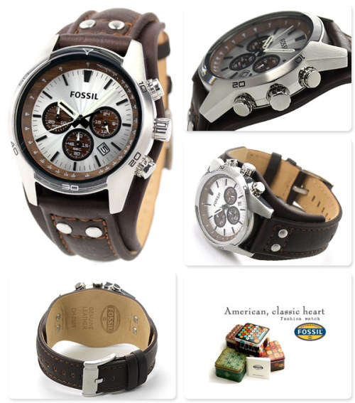 Fossil Coachman Chronograph Cuff Leather Men's Watch