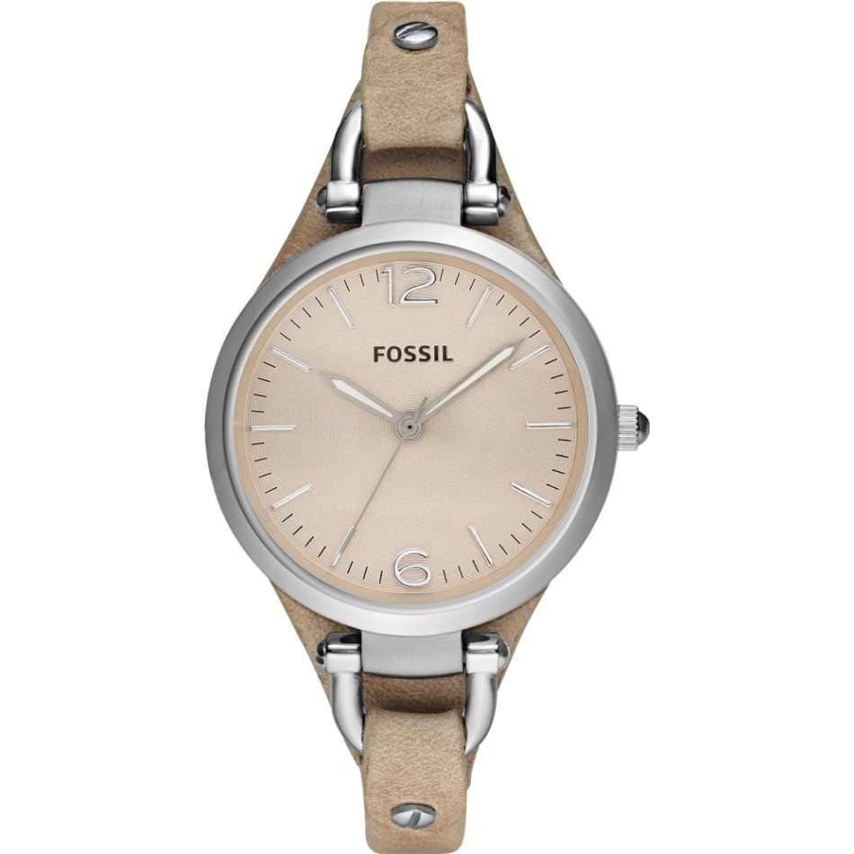 Fossil Ladies Georgia Sand Leather Strap Watch