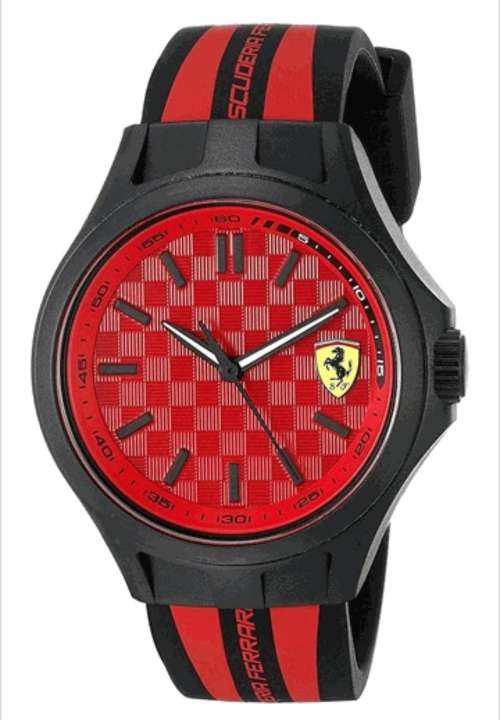 FERRARI SCUDERIA PIT CREW SILICONE MENS WATCH #BrandNew #Authentic