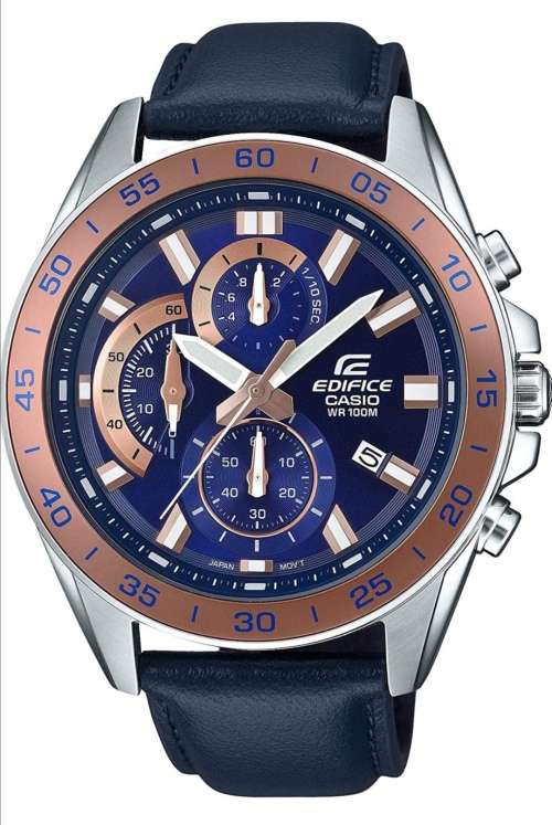 Casio Edifice EFV-550L-2AV Blue Leather