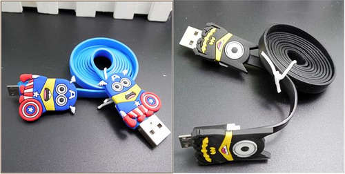 *****BATMAN/CAPTAIN AMERICA #MINION DATA SYNC/CHARGING CABLE*****
