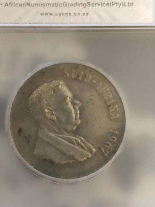 1967 R1 error coin damaged die