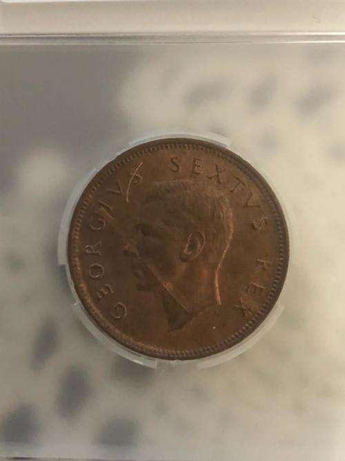1949 1/2 penny error coin