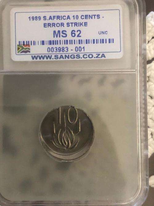 1989 10c error coin error strike