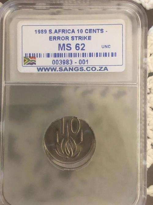 1989 10c error coin error strike