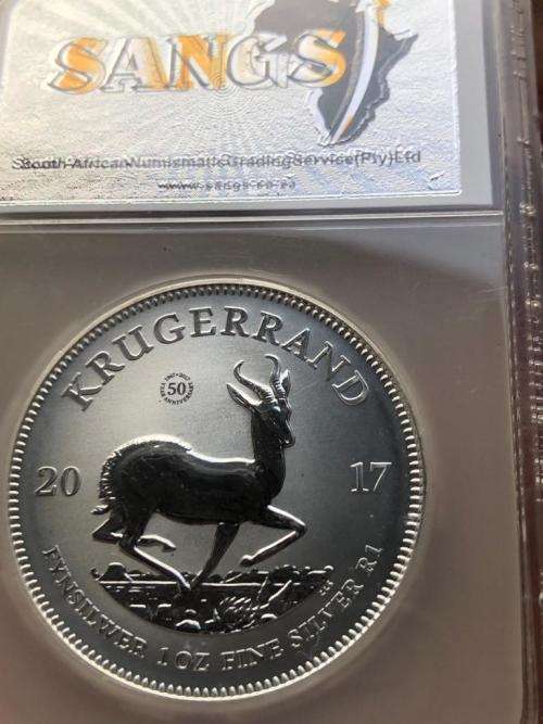 2017 silver krugerrand in excellent grade ms 69
