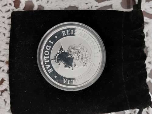 Rare 2019 silver 1 ounce kookaburra with panda privy