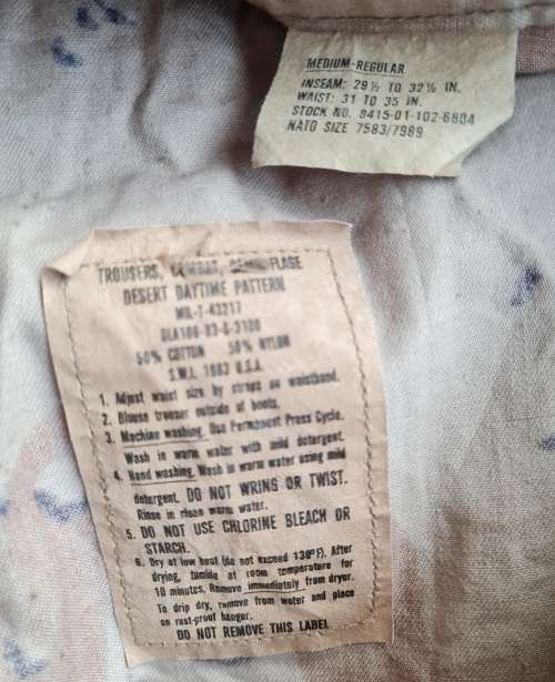 US Desert Storm Camo Set - Original!