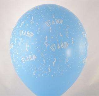 It's a boy package - 10 x latex printed balloons and its a boy confetti