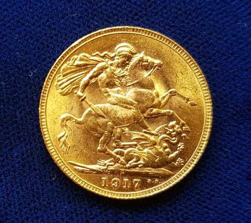 FULL GOLD SOVEREIGN...1917 KING GEORGE V