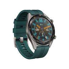 Huawei Smart Watch GT (46mm) -Titanium Grey Stainless Steel and Dark Green Strap