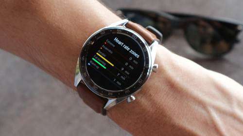 Huawei Smart Watch GT (46mm) -Titanium Grey Stainless Steel and Dark Green Strap