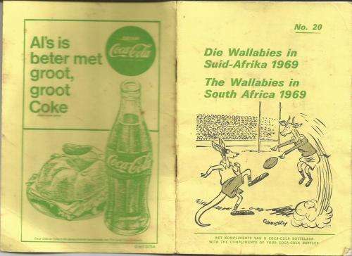 THE WALLABIES IN SOUTH AFRICA 1969 - RUGBY TOUR PROGRAMME