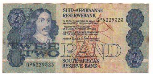 SA RESERVE BANK TWO RAND (R2) NOTE (GERHARD DE KOCK) SERIES GP