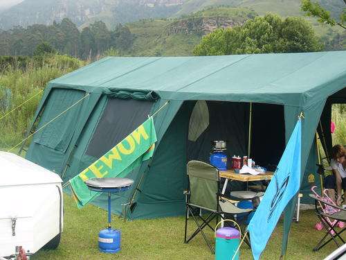 8 man canvas family tent