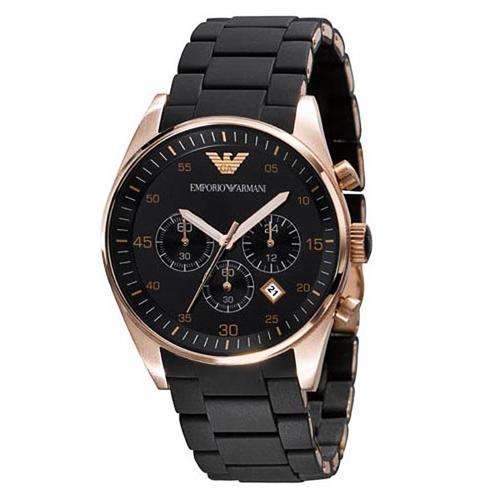 Emporio Armani Sportivo Black Strap Watch AR5905