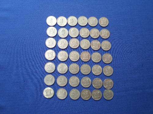 42 RSA Fifty Cent Coins betwee the years 1966 to 1990. Bid per coin to take all.