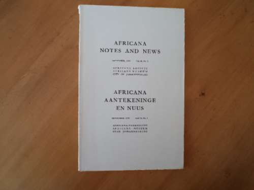 Africana Notes and News: Decorations and Medals. [R50.00 postage extra]