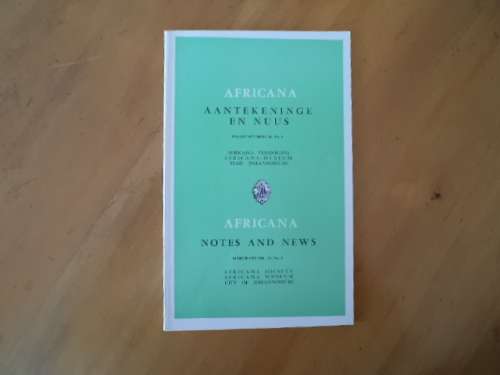 Africana Notes and News: A Nurse looks back at the Siege of Ladysmith. [R50.00 postage extra]
