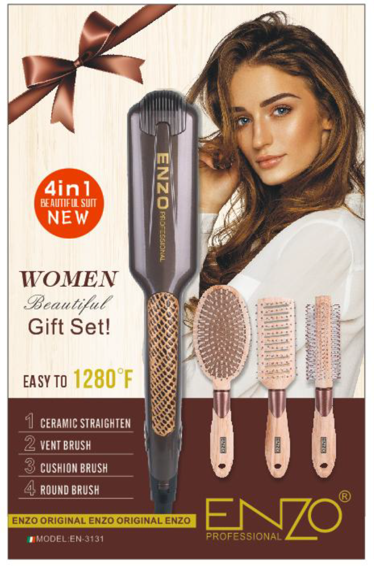 ENZO Titanium Plates Ceramic Hair Straightener 4 in1 EN 3131