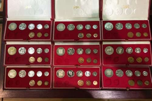 SA PROOF SETS 1971 - 1979 (9 X SETS)