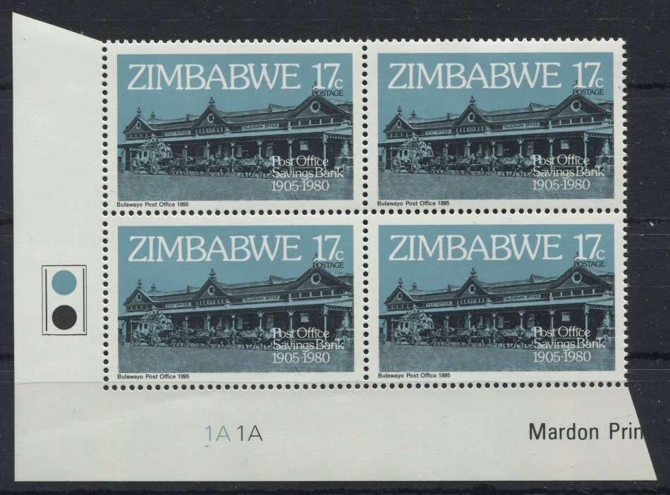 Zimbabwe  - Control Block Of 4