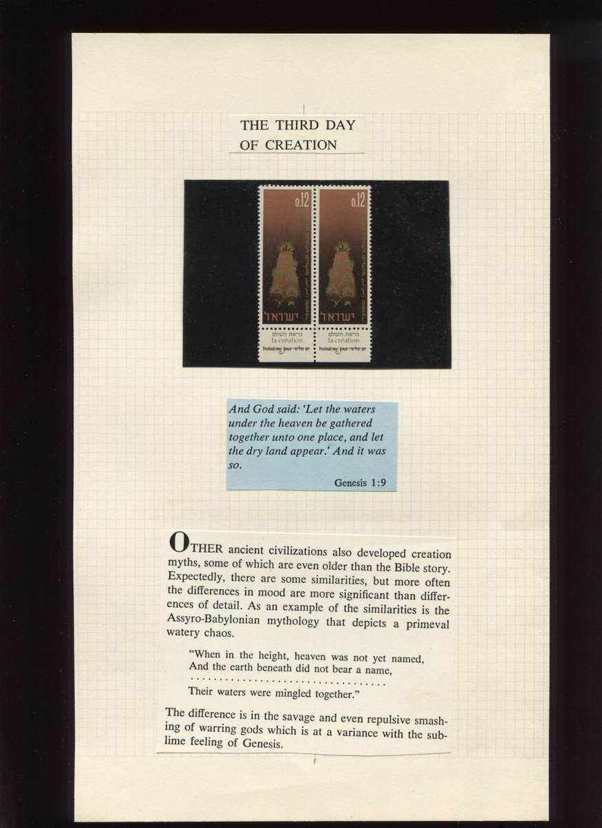 Religion - 2 Stamps Mounted on Old Album Page