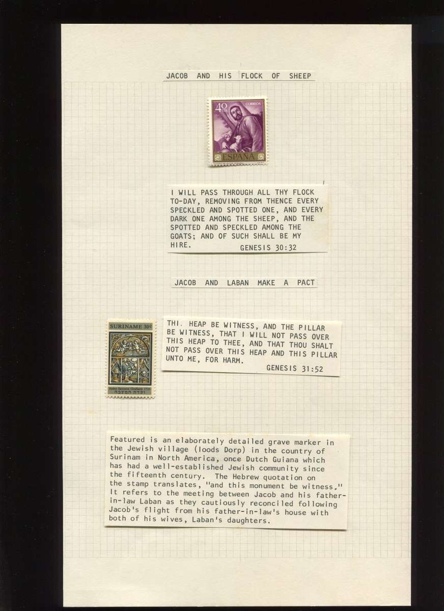 Religion - 2 Stamps Mounted on Old Album Page