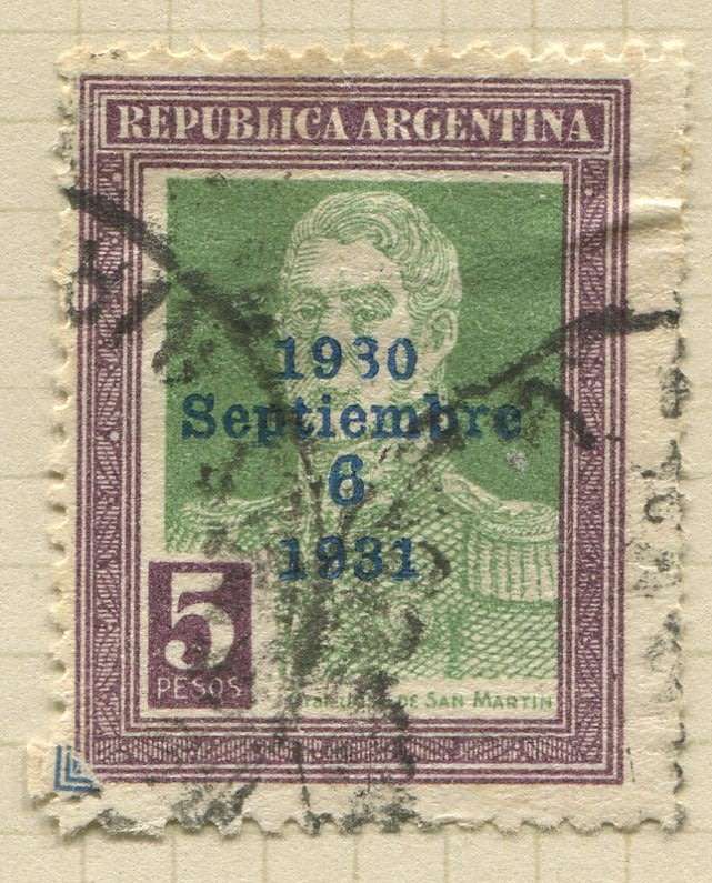 Argentina - 22 Stamps Mounted on Old Album Page