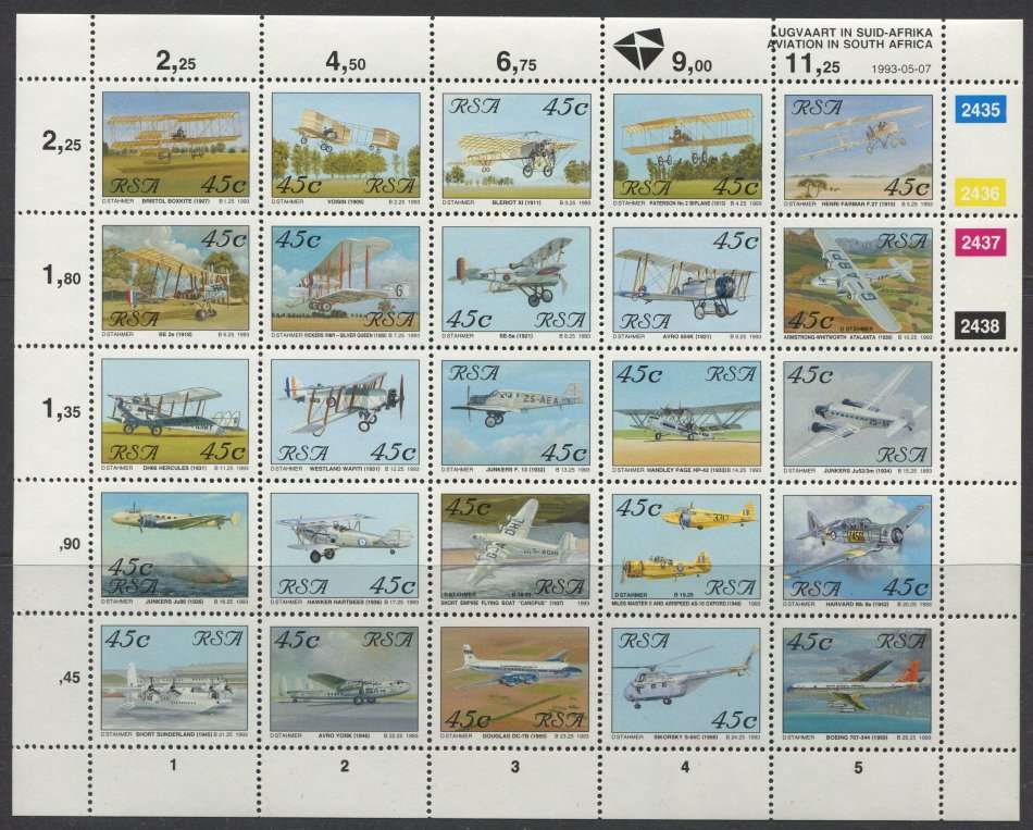 RSA - Sheet 25 - 1993 - MNH