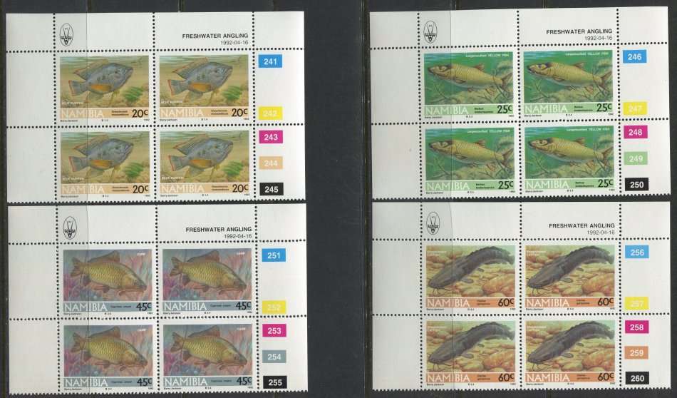 Namibia - Set of 4 Control Blocks of 4 - MNH