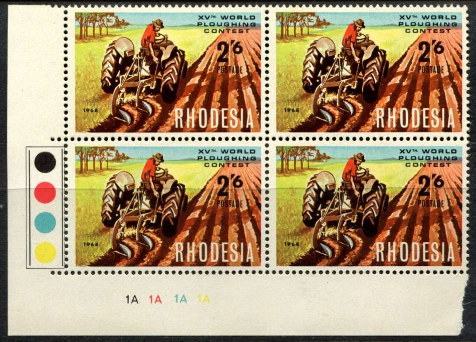 Rhodesia - 1 Control Block of 4 - MNH