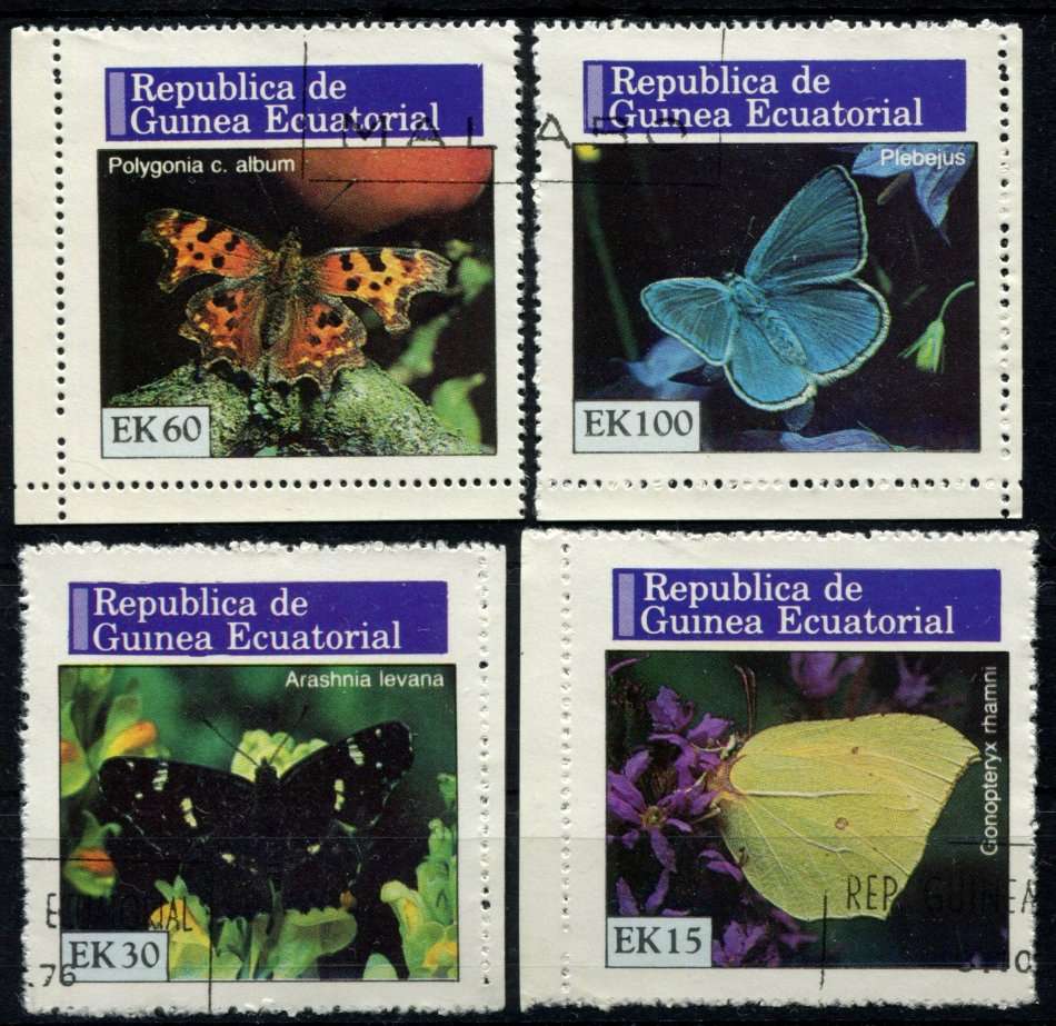 Equatorial Guinea  - Butterflies/Moths - Used
