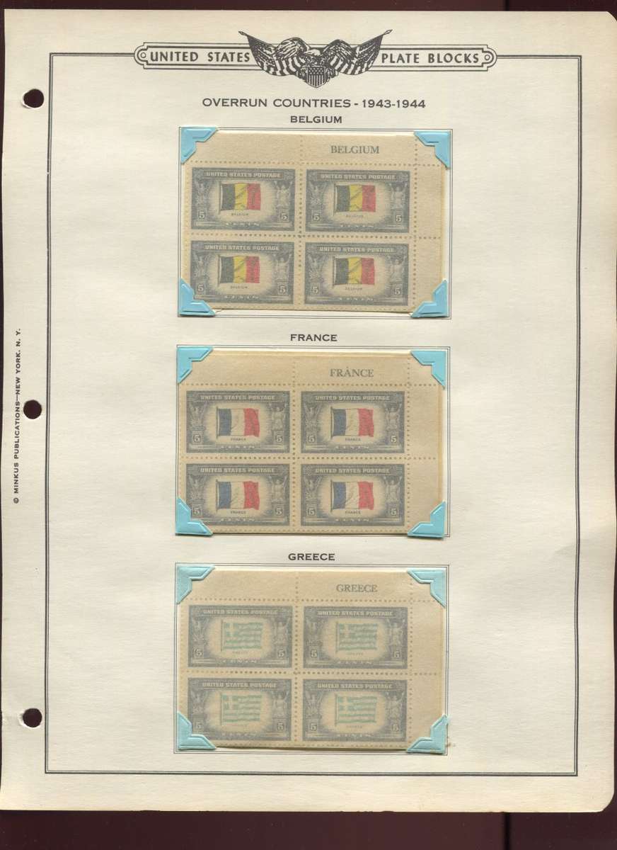 USA - 312 Plate Blocks in 2 Albums - From the 1930's to 1961 - Not complete - Mint - All Different