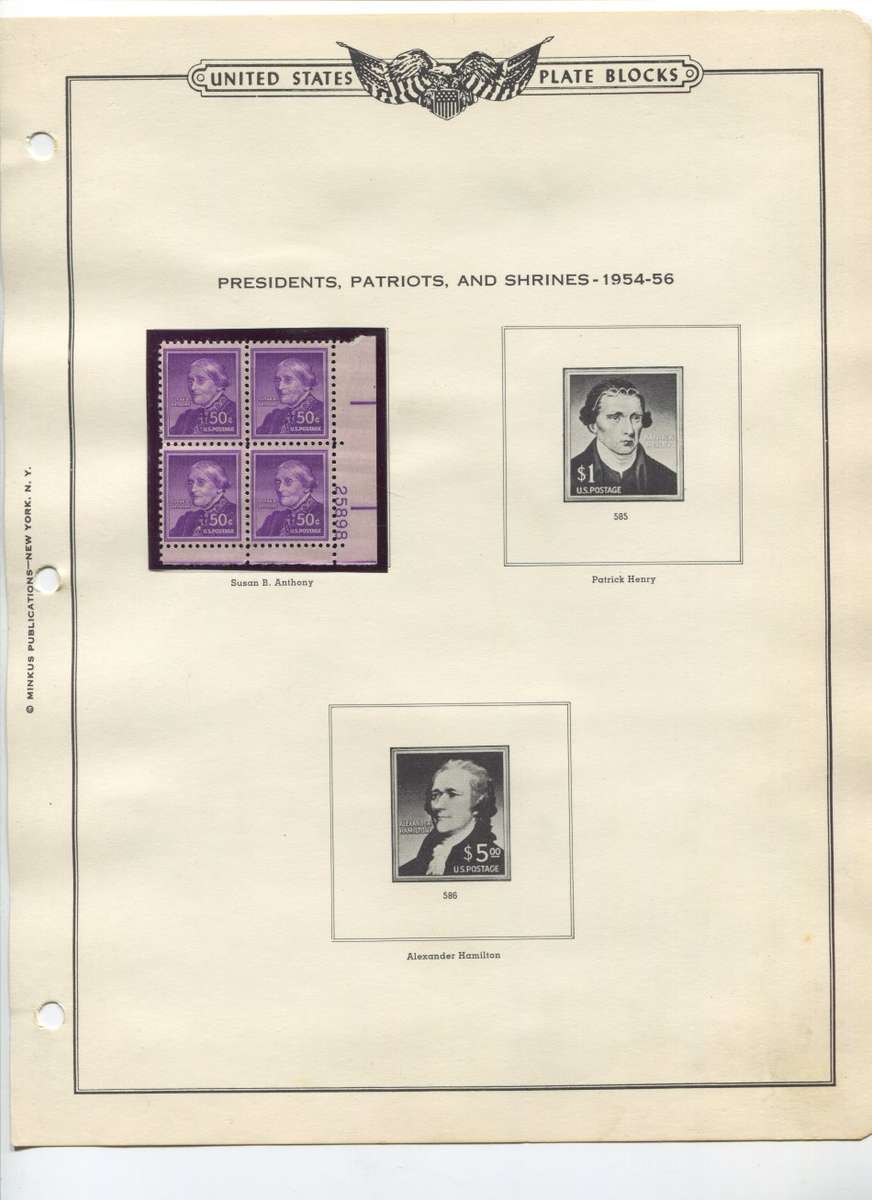 USA - 312 Plate Blocks in 2 Albums - From the 1930's to 1961 - Not complete - Mint - All Different