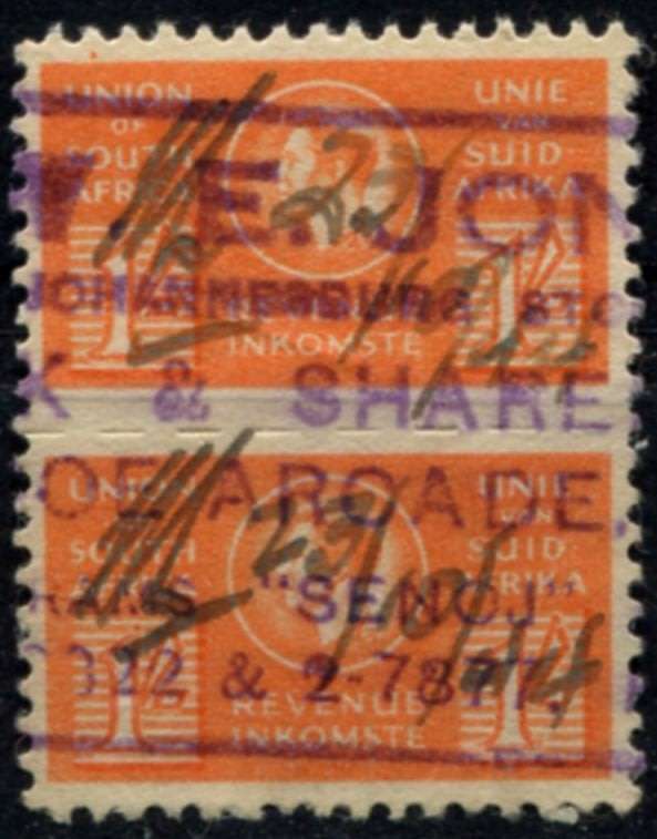 Union of SA - Revenue - 1943/46 - Unit - Used