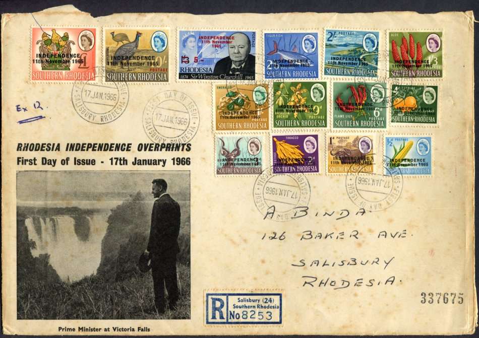Rhodesia - FDC - 1966 - Some Light Toning - Front Part of Cover ONLY