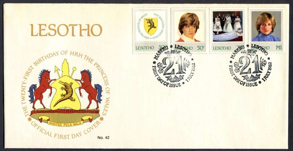 Lesotho  -  1 x FDC  no 42 - 1982