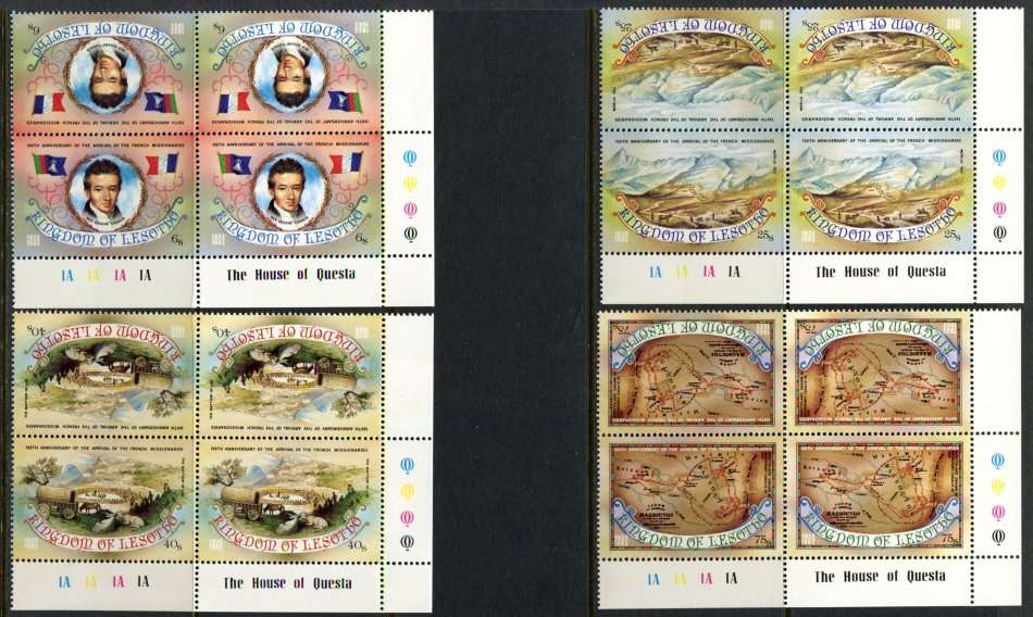 Lesotho - Set of 4 Blocks of 4 - 1983 -  MNH